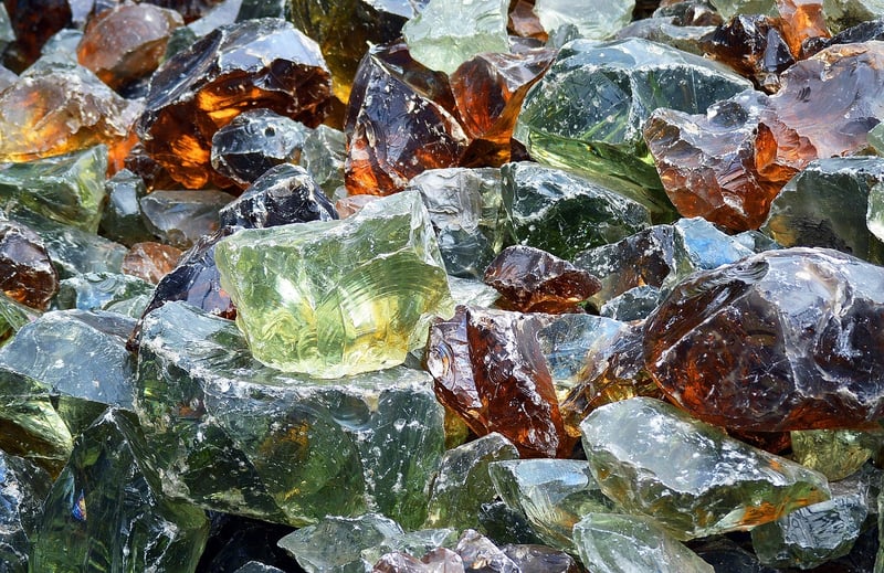 Recycled glass art